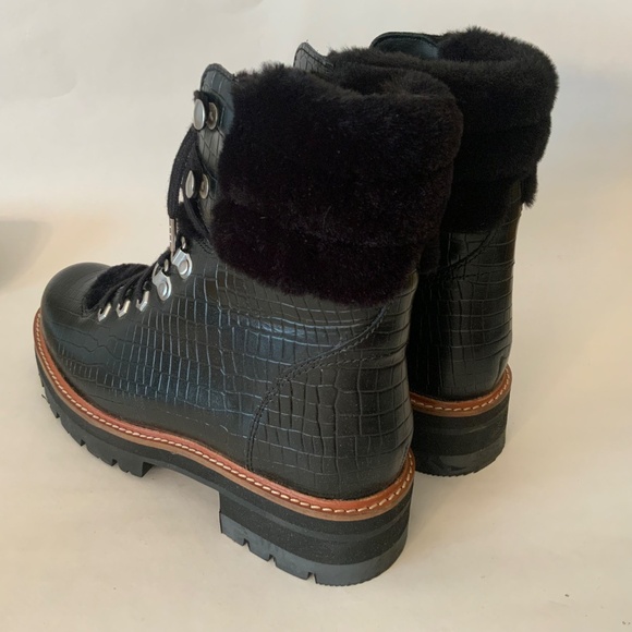 Clarks ORIANNA HIKER Black Leather Lace Up Hiking Winter Boots Ankle Booties 7.5 - Picture 12 of 16